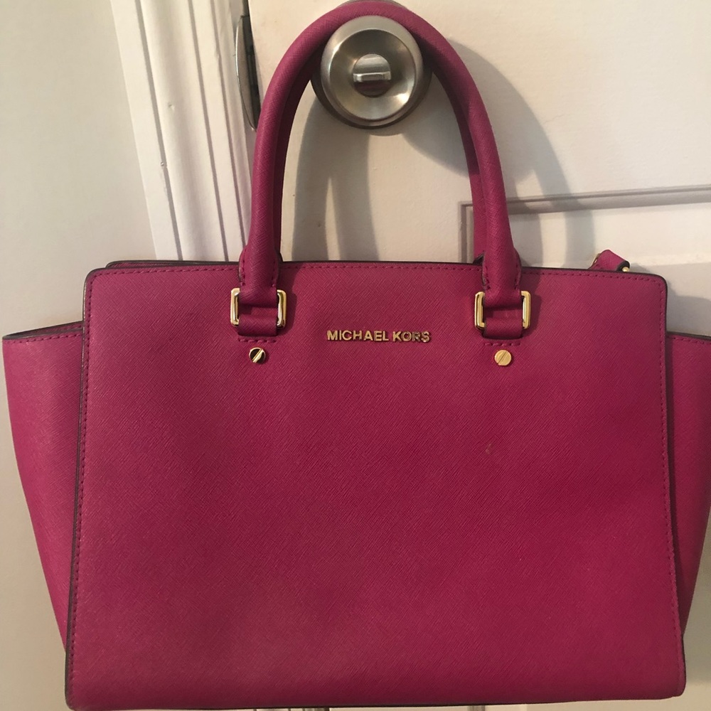 Michael Kors Selma Leather Satchel purse
